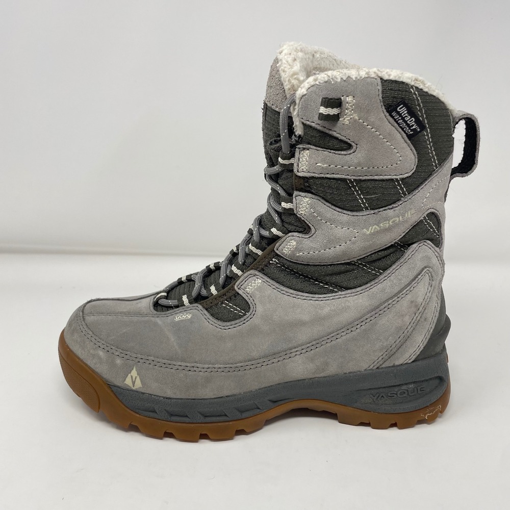 Vasque Pow Pow UltraDry Waterproof Winter Boots Grey Suede 400g Thinsulate 7805